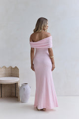 Sea And Selfies schulterfreies Maxikleid Pink