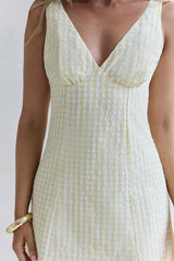 Picknick-Perfekt-Minikleid Gelb