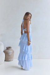 Path Of Fate Neckholder-Maxikleid Blau