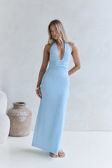 Dune Secrets Neckholder Maxikleid Blau
