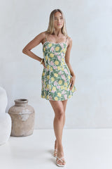 Süßes Zitrin-Minikleid Grün