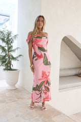 Lost In Your Eyes Mesh Maxikleid Pink