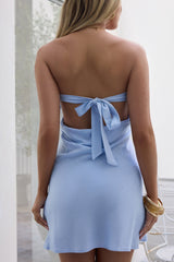 Soften Up Leinen-Minikleid Blau