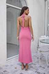 Guten Morgen Halter Maxikleid Rose