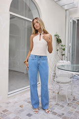 Neckholder-Top "Sandy Skies" Beige