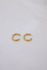 18 Karat vergoldete Art Wall Creolen Ohrringe Gold