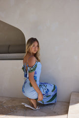 Lost In Your Eyes Mesh Maxikleid Blau