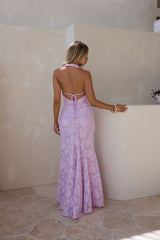 More And More Neckholder Maxikleid Lila