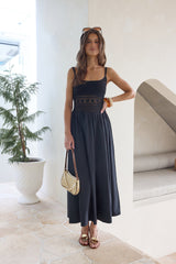 Maxikleid "Heat Wave" Schwarz