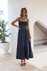 Maxikleid "Heat Wave" Schwarz