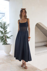 Maxikleid "Heat Wave" Schwarz