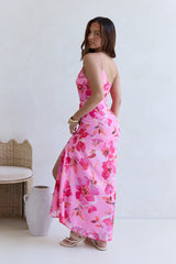 In The Mood One Shoulder Maxi-Kleid Rosa