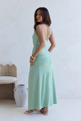 Grünes Maxikleid „From The Heart Halter“