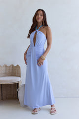 From The Heart Halter Maxikleid Blau