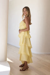 Trägerloses Maxikleid „Drop Of Sun“ in Gelb