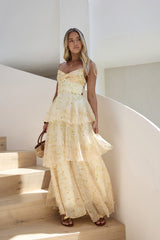 Shining Suns Maxikleid Gelb