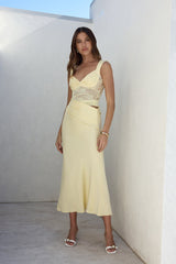 On A Cloud Maxikleid aus Spitze Gelb