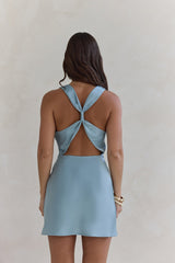 Flex Season Satin-Minikleid Blau