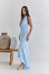 Maxikleid "More And More Halter" Blau