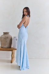 Maxikleid "More And More Halter" Blau