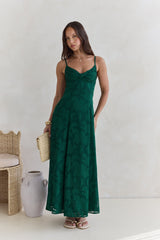 Habita Maxi-Kleid Waldgrün