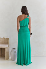 Garden Of Blooms One-Shoulder-Maxikleid Grün