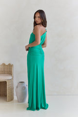 Garden Of Blooms One-Shoulder-Maxikleid Grün