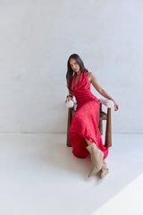 More And More Neckholder Maxikleid Rot