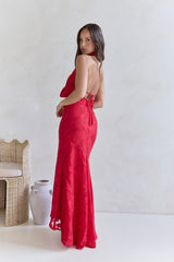 More And More Neckholder Maxikleid Rot