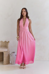 Maxikleid "Flucht in die Sonne" Pink