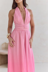 Maxikleid "Flucht in die Sonne" Pink