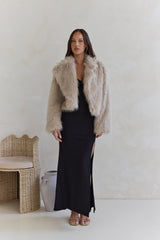 Icy Daze Kunstfelljacke Beige