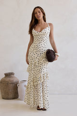 Maxikleid „Stopping Time“ Creme