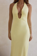 Maxikleid mit Neckholder "Everlasting Dream" Gelb