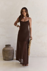 Alessandra Maxi-Kleid Schokolade