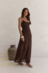 Alessandra Maxi-Kleid Schokolade
