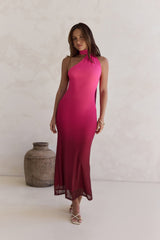 Unstoppable Moment Mesh Maxikleid Pflaume