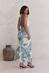 Light The Ocean Neckholder Maxikleid Blau