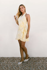 Coasting Along Neckholder-Minikleid Gelb