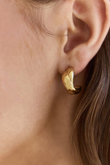 18 Karat Gold Ohrringe Gekreuzte Schicksale Gold