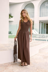 Maxikleid Love Is Timeless Braun