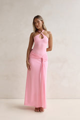Lost In Dreams Netz-Maxikleid Pink