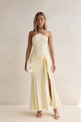 Crystal Sands Neckholder Maxikleid Gelb