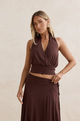 Dreamy Shores Neckholder-Top Braun