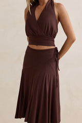 Dreamy Shores Neckholder-Top Braun