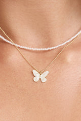 Schmetterlings-Necklace „Whimsy“ Gold