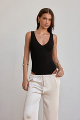 BASE Luxe Rib Effortless Essentials Bodysuit Schwarz