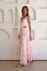 In Your Heart Maxikleid Pink