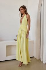 Bewitched By Light Neckholder Maxikleid Gelb