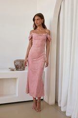 Soft Dedications Mesh Maxi-Kleid Pink